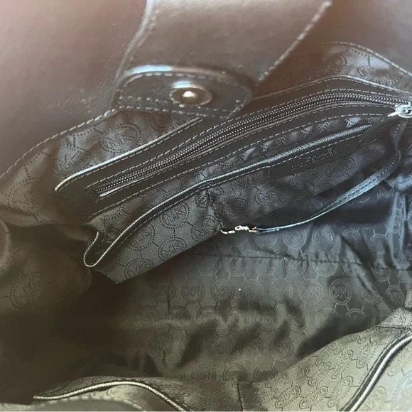 Michael Kors Black Satchel with Silver Accents - Picture 9 of 9